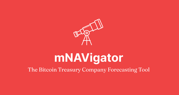 NEW: Forecast Bitcoin companies with mNAVigator